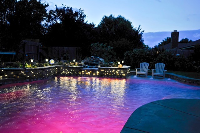 A Pool Driven With A Hayward LED Lights