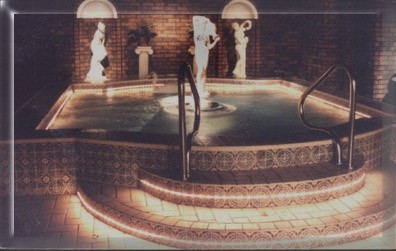 Indoor Pool With Tube Lights