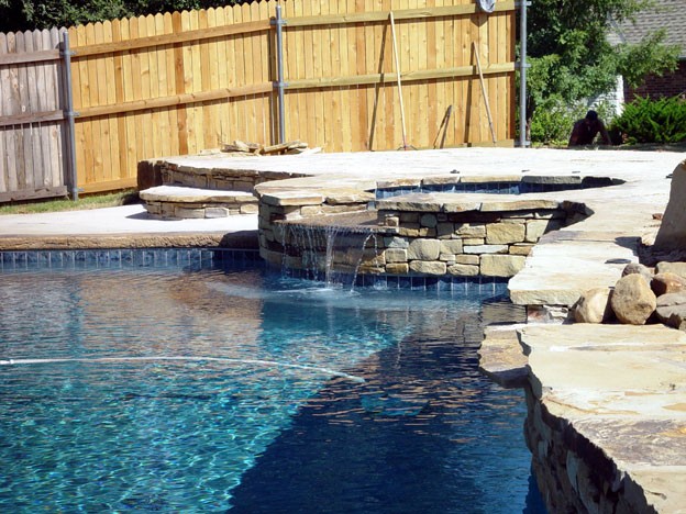 Swimming Pool With Blue Tiles